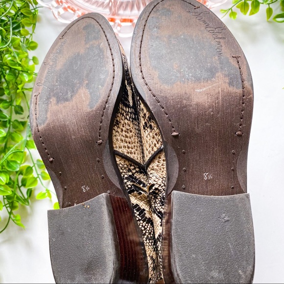 Sam Edelman PETTY Snake Skin Ankle Boots Sz 8.5 - Picture 4 of 8